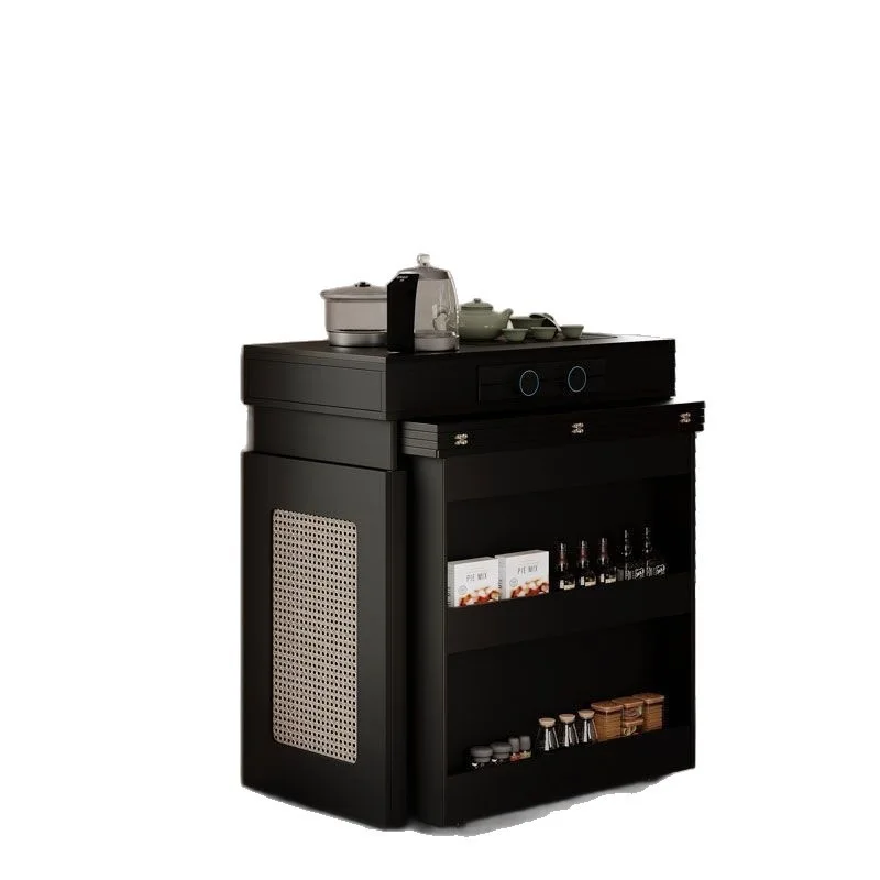 

The new island dining table is integrated, retractable household, cream small apartment, solid wood folding table