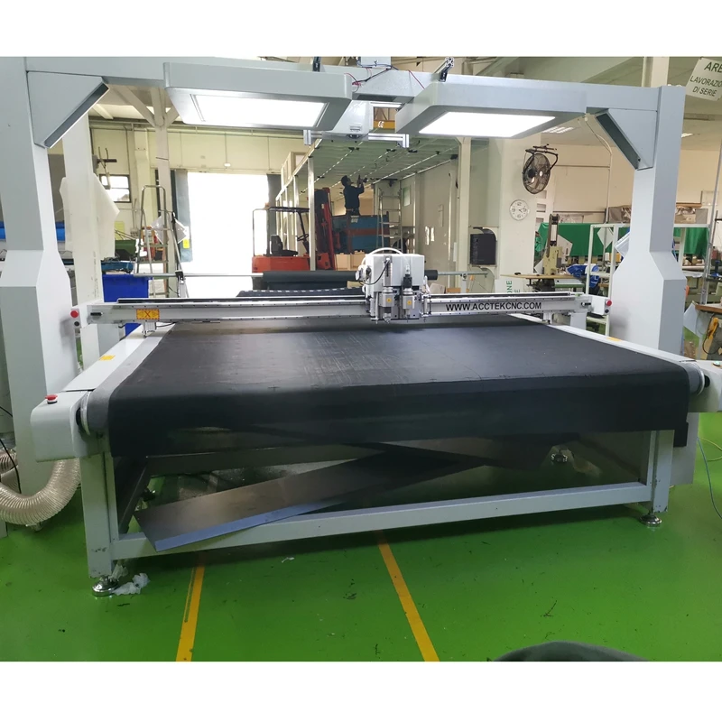 Fabric Cutting Machine High Speed Straight Knife Cutter Round Knife Automatic CNC Cloth Cutting Machine AKZ1625 with CCD Camera