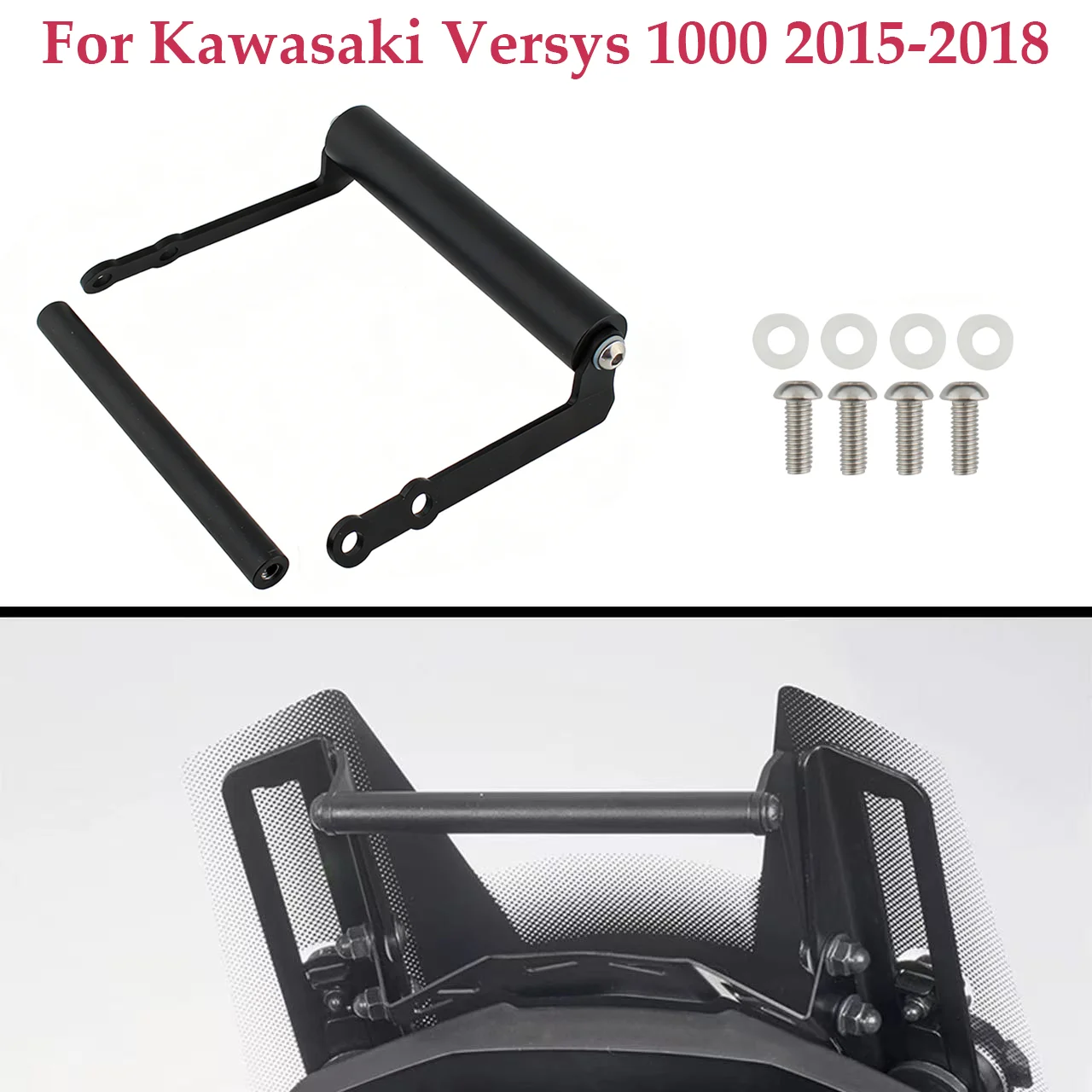 12/22MM For Kawasaki Versys 1000 VERSYS1000 2015-2018 Motorcycle Accessories Phone Holder Stand GPS Navigation Plate Bracket
