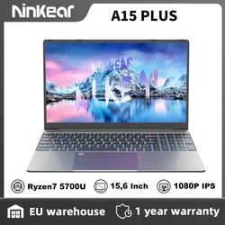 Ninkear A15 Plus 15.6 inch FHD IPS Laptop 32GB DDR4 1TB AMD Ryzen7 5700U PCIE  Notebook 5000mAh Long Battery Life