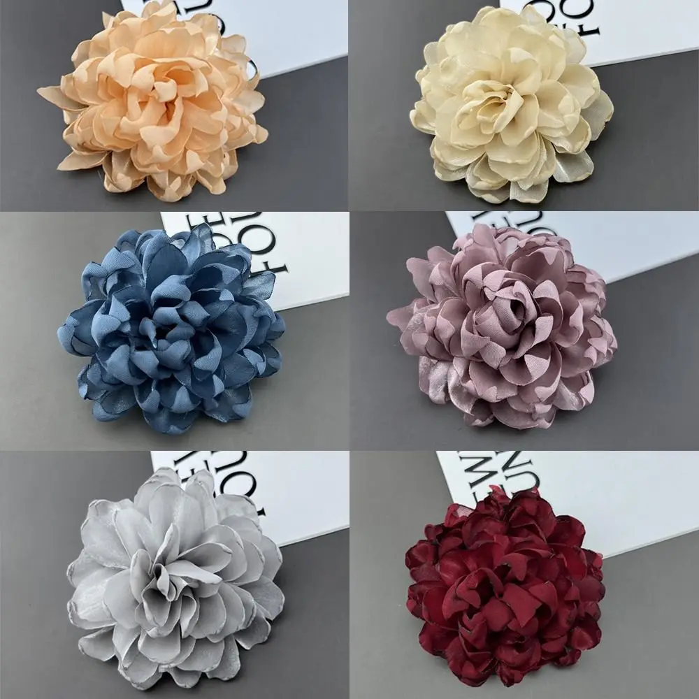 Wholesale Multi-layer Large Flower Brooch Fabric Jewelry Accessories Collar Flower Handmade Lapel Pins Party