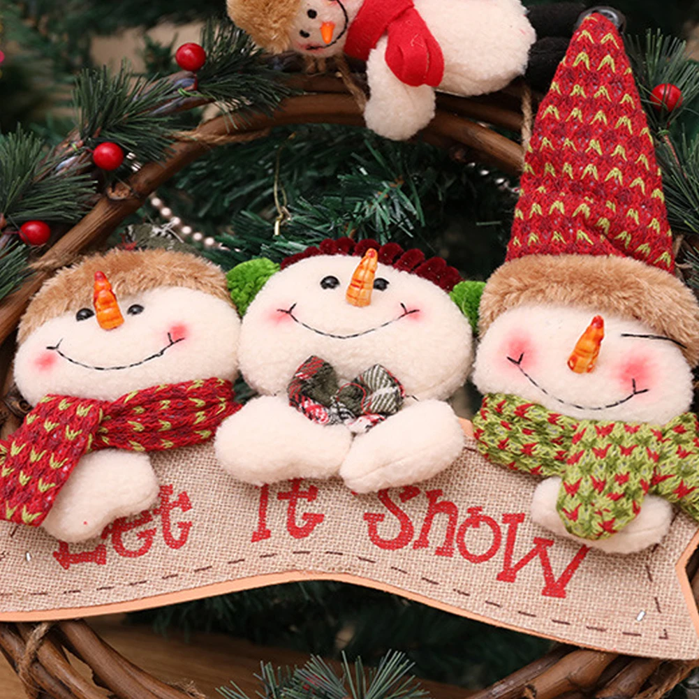 

Christmas Wreath Decoration Rattan 29cm Door Fireplace Hanging Decorations Ornaments Crafts Scene Decoration Supplies