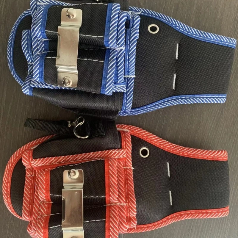 Tool Belt Tool Waist Bag with Double Front Pockets Belt-Ready Carry, Polyester Organizers for Electricians Repair Work