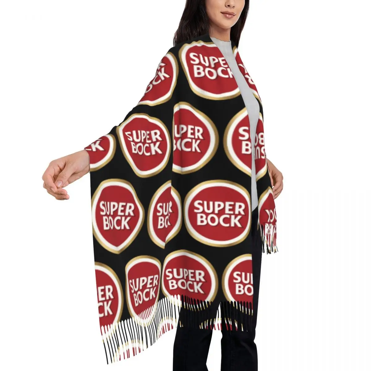 Super Bock Sjaal Kwastje Sjaals voor Dames Zachte Warme Sjaals en Omslagdoeken Lange Herfst Winter Sjaal Wrap