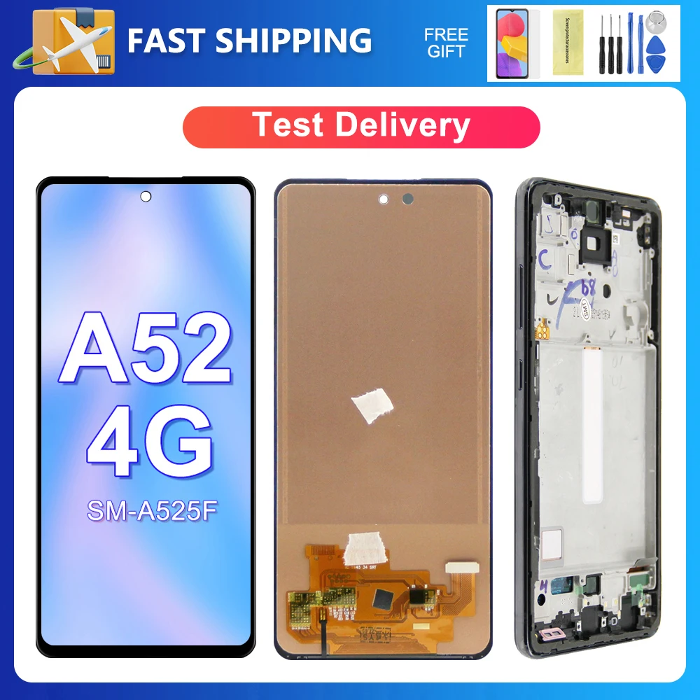 A52 4G For Samsung 6.5''Tested A525F A525F/DS A525M A525M/DS LCD Display Touch Screen Digitizer Assembly Replacement