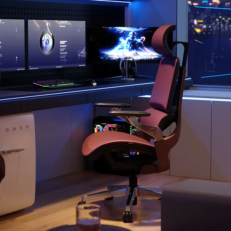 High-end leather ergonomic e-sports chair, study home office computer chair