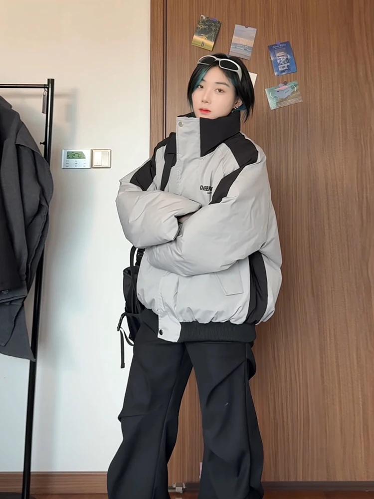 

Мужская зимняя парка в американском ретро-стиле из утолщенного хлопка, с воротником-стойкой, в корейском стиле, для работы, устойчивая к износу