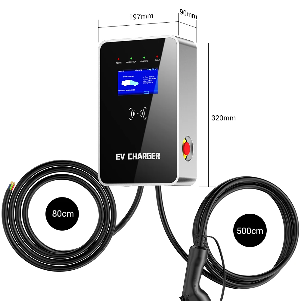 new energy vehicle parts & accessories ev charger wallbox type 2 electric car charging stations price