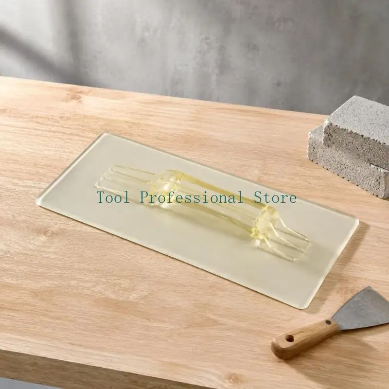 57QF Clear Wall-Finishing Smoothing Trowel with Round Plastic Board for Putty