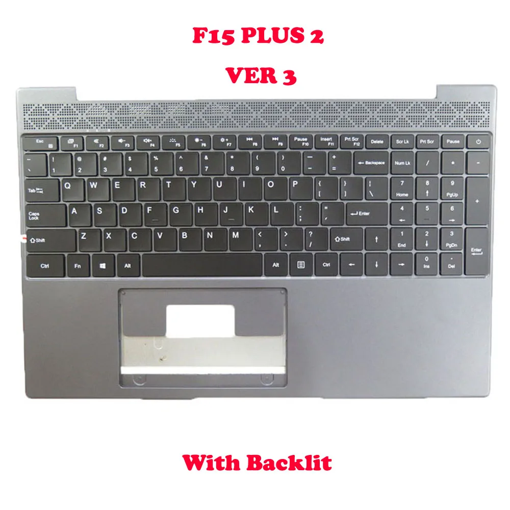 

Подставка для рук и клавиатура для ноутбука TECLAST F15 PLUS 2 МБ 3501091 F0006-091 Y1505-A Клавиатура с английской подсветкой, США, без сенсорной панели, новинка VER3