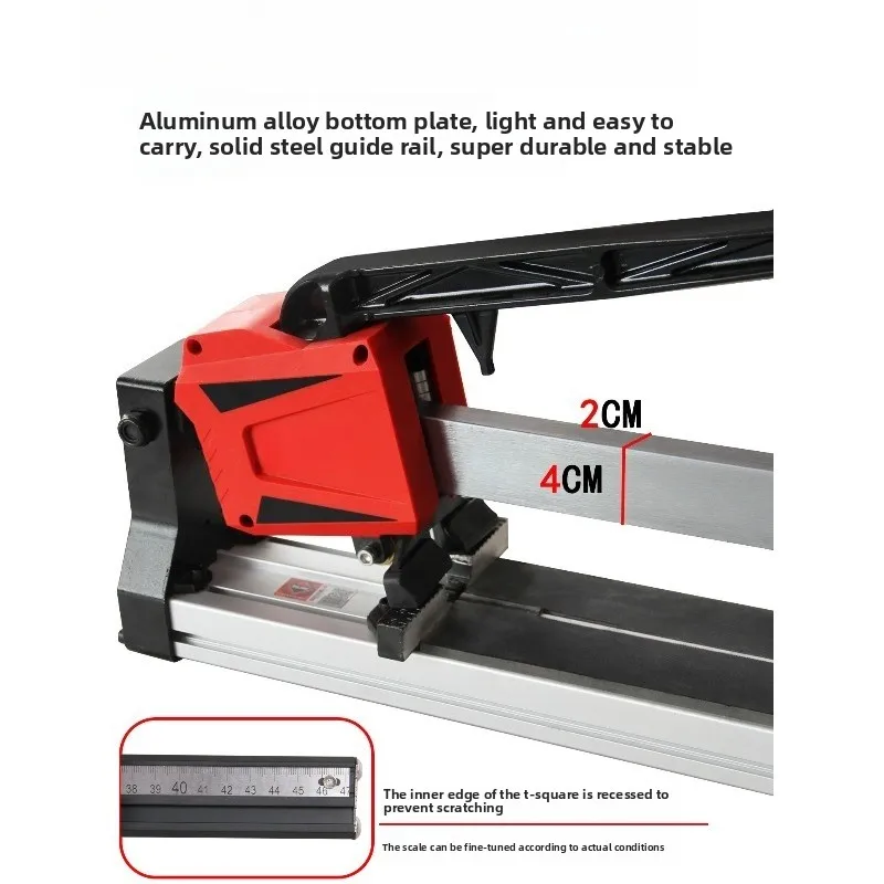 Tile push knife channel steel track high precision aluminum alloy baseplate manual tile cutting machine
