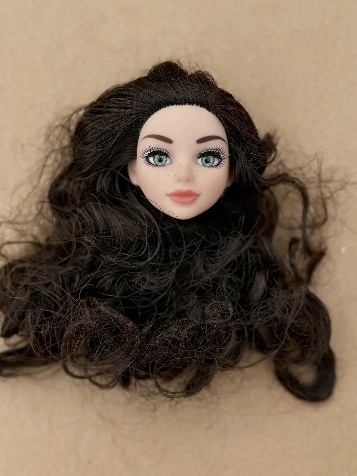 MC2 رؤساء دمية المفاصل الهيئات الصلبة الأبيض عارية بني داكن لون البشرة الفتيات رئيس الجسم الاطفال DIY بها بنفسك اللعب هدايا عيد الميلاد #4