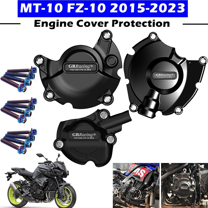 Motorcycles Engine Cover Protection Case GB Racing For YAMAHA MT-10 FZ-10 2015-2024 GBRacing Engine Covers