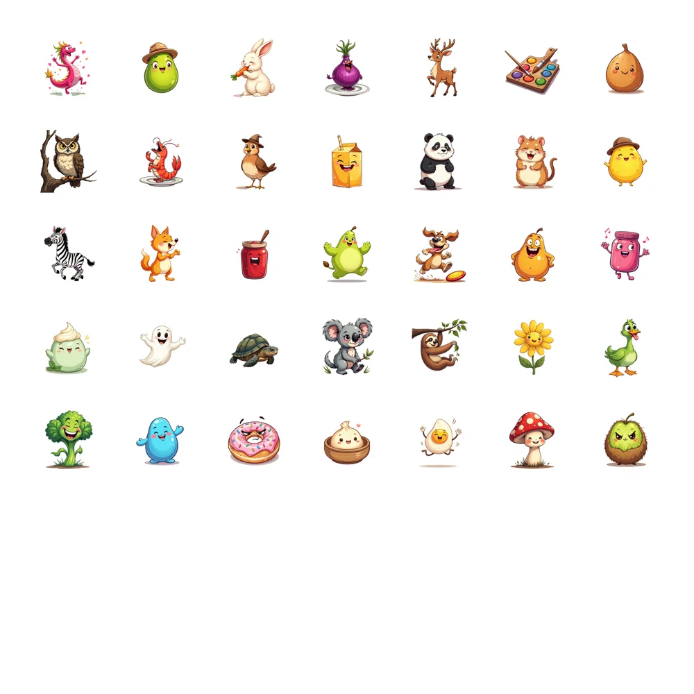 35pcs-100pcs Decals vibrant Stickers Stickers Stationery Stickers for Notebook Laptop Fridge