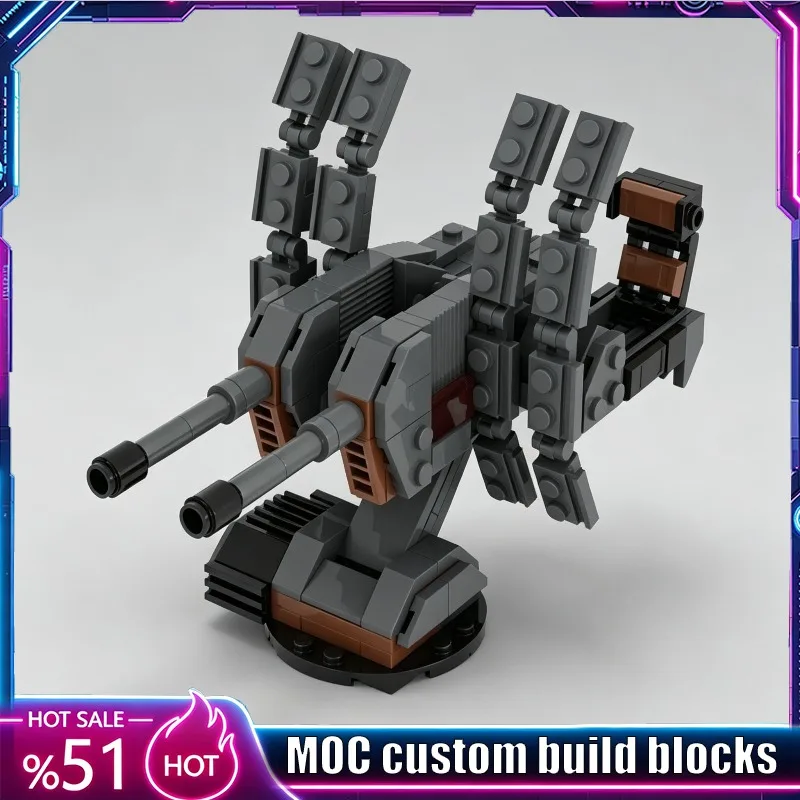 231PCS Sci-Fi Defense Theme Particle Cannon Turret MOC Model Building Blocks Assembly Educational Toy Birthday Collection Gift