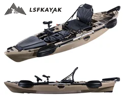 Canoe/Kayak, Factory New Design PE Material Roto Molded 10ft Fishing Kayak With Boat Accessories