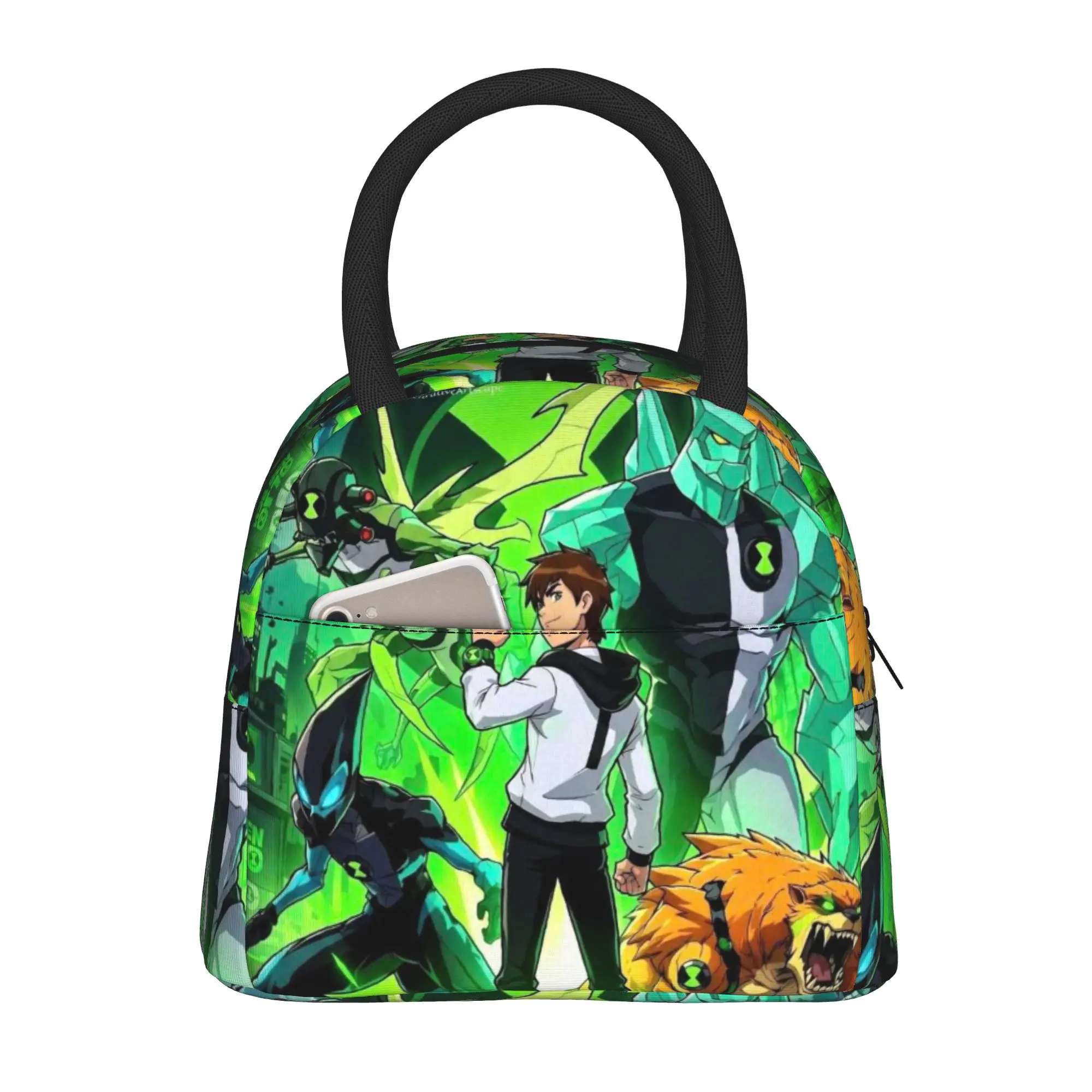 Back to school season  Lunch Bag Ben10 Hero Comic Poster Art Large Capacity Super Quality Portable Food Storage Lunch Bag