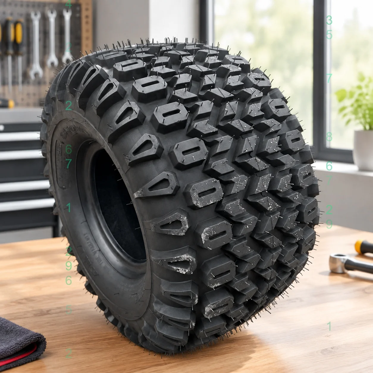 22x12-8 ATV Tires Off-Road Pattern Heavy Duty for Lawn Mower Snow Removal Vehicle All Terrain Tyres