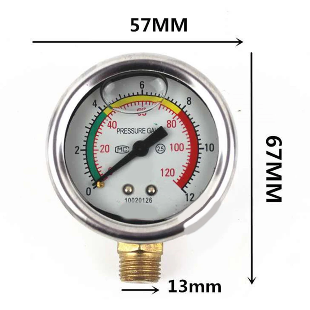 1pc Agricultural Three-Cylinder Plunger Pump Pressure Gauge Oil-immersed High-pressure Filling Pump 22/26 30/60 Pressure Measure