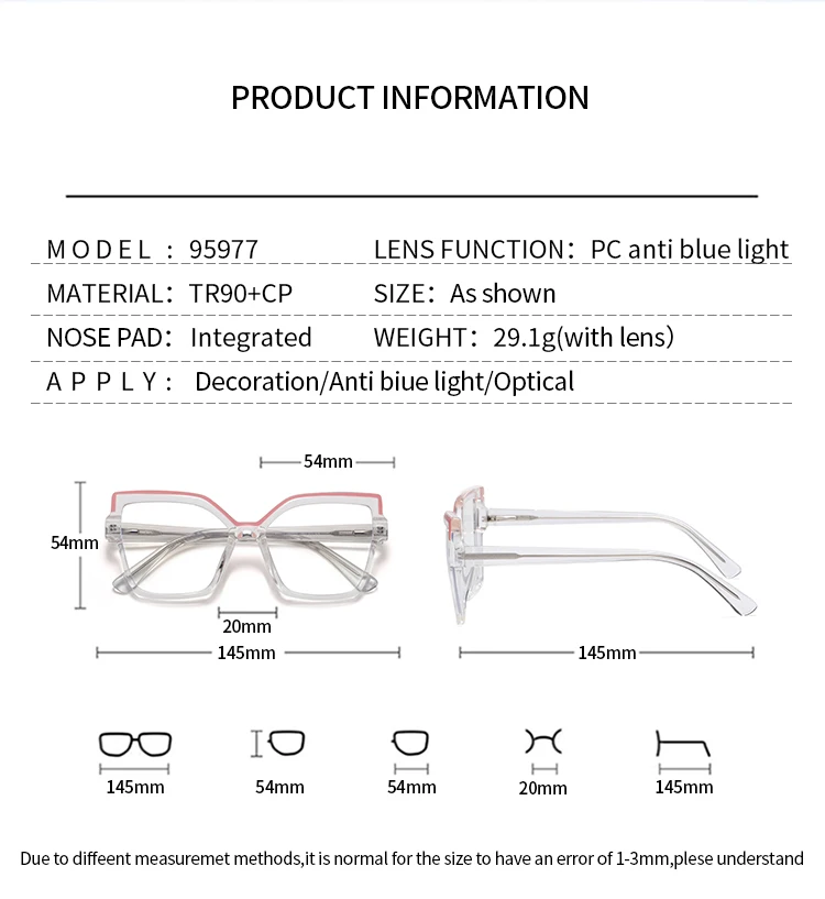 Legierung Rahmen Brille Vollrand Brillen Frauen Frühling Scharniere Kurzsichtig Oculos De Grau Brille 95977 – Detail 11