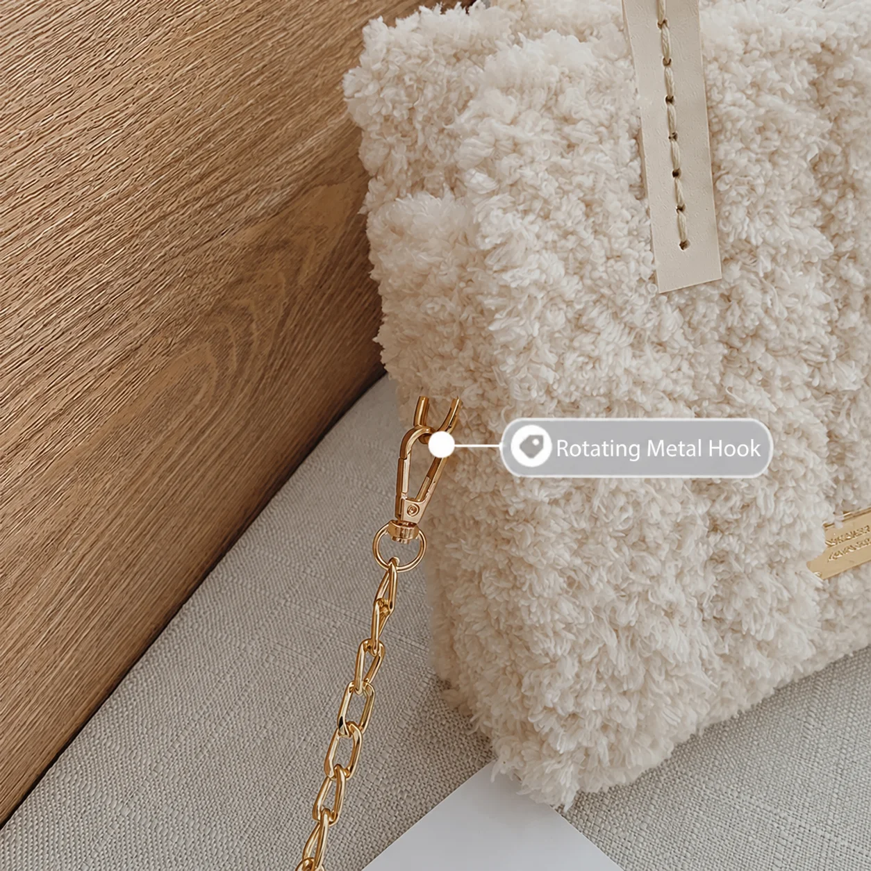 Handmade DIY Woven Fluffy Crossbody Bag Material Kit Hand-Sewn Gift for friend Mesh Ice-Strip Yarn Handbag Making Accessories