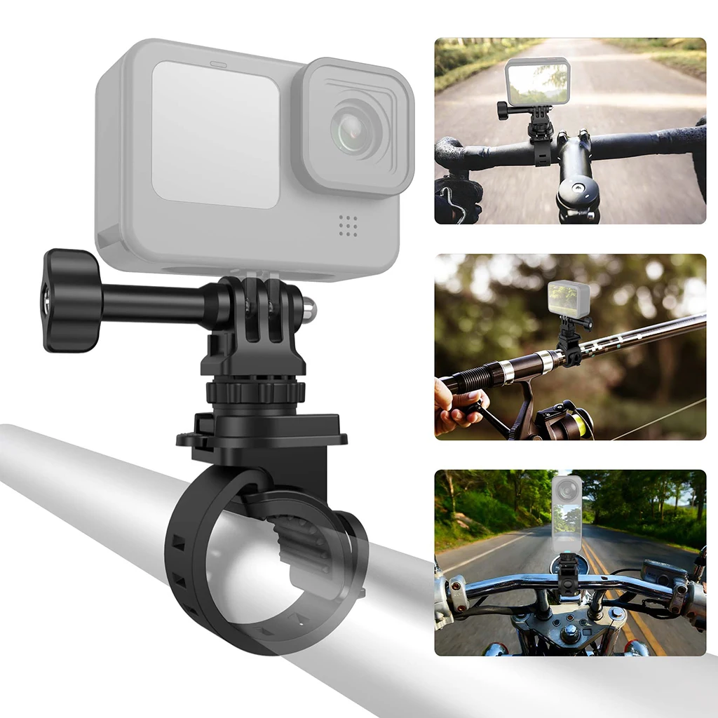 360 ° Drehbare Fahrradlenker-Halterung für GoPro Hero 13 12 11, DJI Pocket 4 und Insta360 X5 Action-Kamera mit Schnellverschluss-Klemme – Detail 1