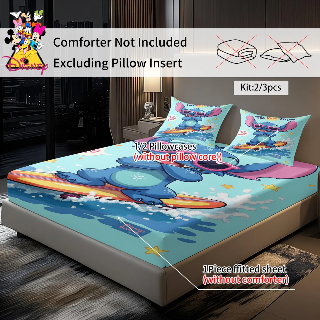 2/3 قطعة من مجموعة ألواح ديزني تيتش الرائعة لركوب الأمواج، طباعة رقمية، ديكور منزلي مريح ناعم لغرف النوم/غرف الضيوف، طوال العام