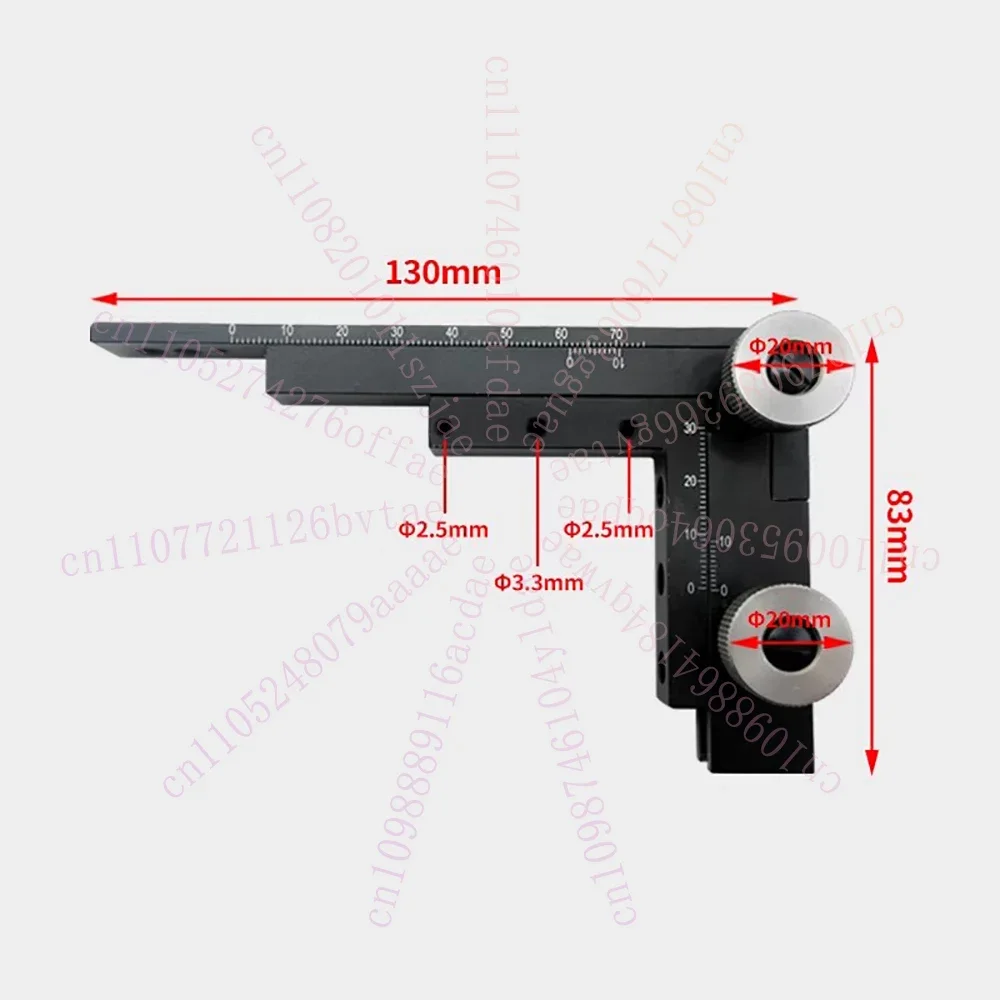Metal Aluminum Alloy Microscope Moving Stage with Scale, X/Y Axis Adjustable Precision Micrometer Slide