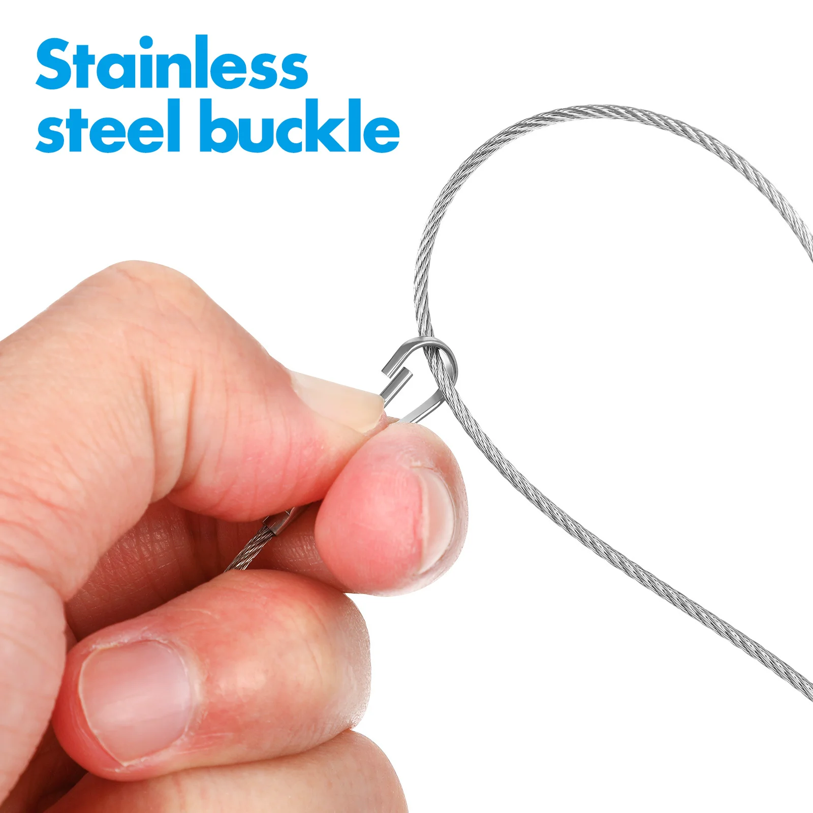 

3Pcs Stainless Steel Gate Latch Cable Pull Set Universal Cable Cord for Wooden Metal Fence Gate Lock Garden Pull String