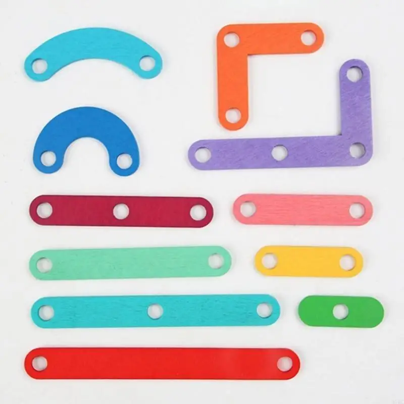 97BC ไม้ Geoboard กระดานกราฟเด็กวัยหัดเดินของเล่น 40 การ์ดรูปแบบเกมปริศนาคณิตศาสตร์ก่อนวัยเรียน