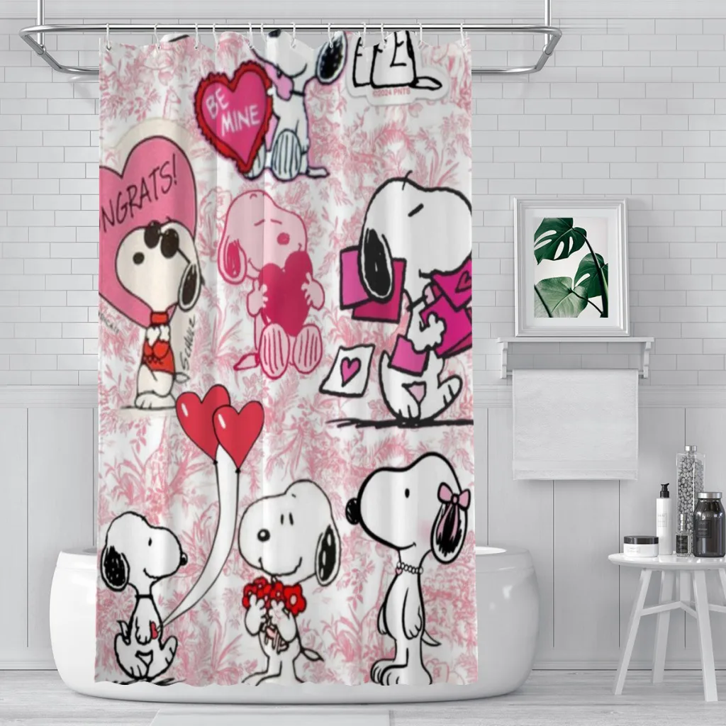 

Snoopy Unique decor Modern Fabric Bathroom Shower Curtains art design Curtain