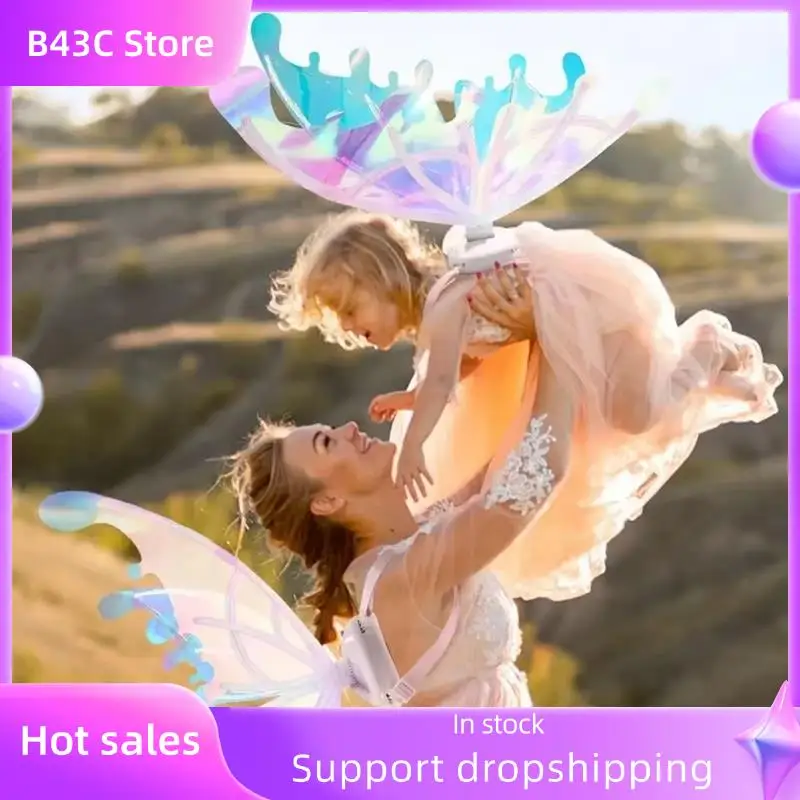 B14C أجنحة قزم كهربائية متوهجة أجنحة الملاك أجنحة الفراشة مع موسيقى خفيفة فستان الهالوين ديكور حفلة عيد ميلاد سعيد