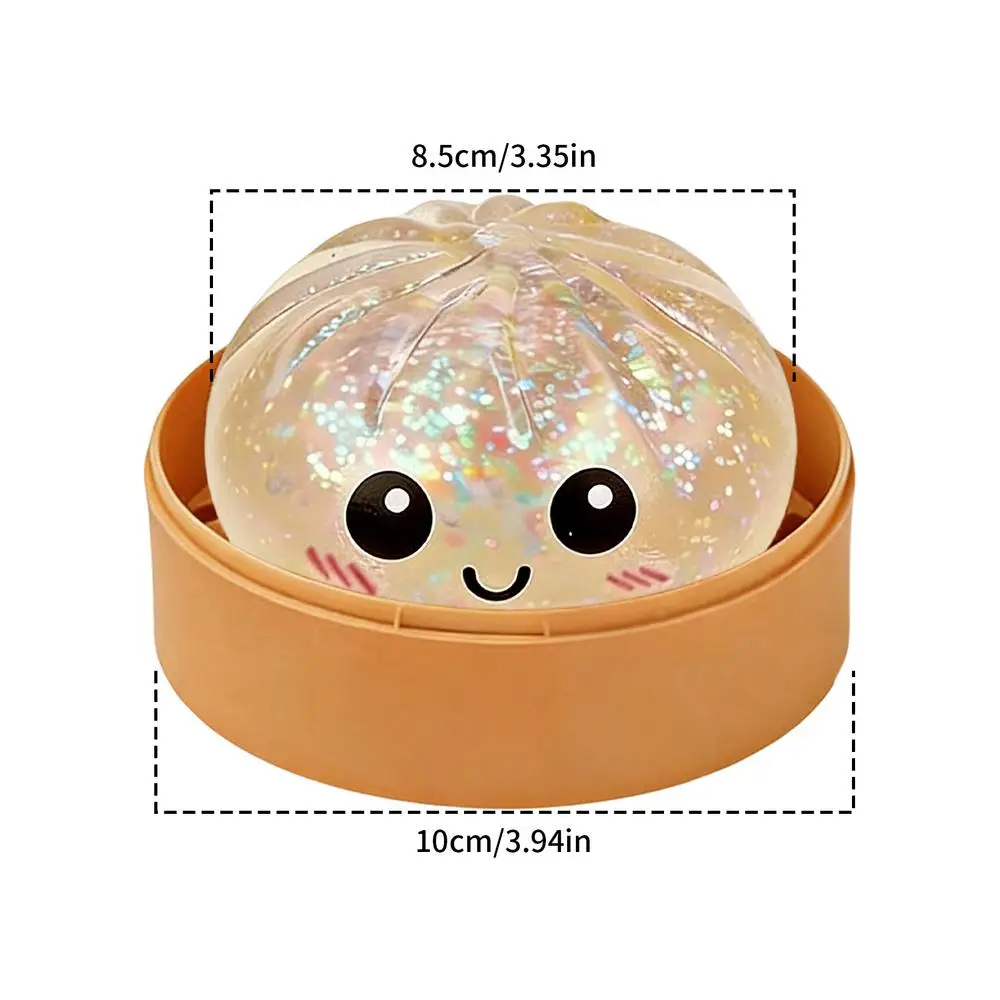 Gestoomde Dumpling-vormige sensorische knijp-speelgoed Squishiess Dumplings Stressballen Fidget Sensorisch Speelgoed Snel terugverend stressverlichtend speelgoed - afbeelding 1