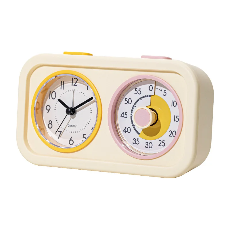 Visual dual splicing timer, children's learning self-discipline homework time manager, silent timed alarm clock