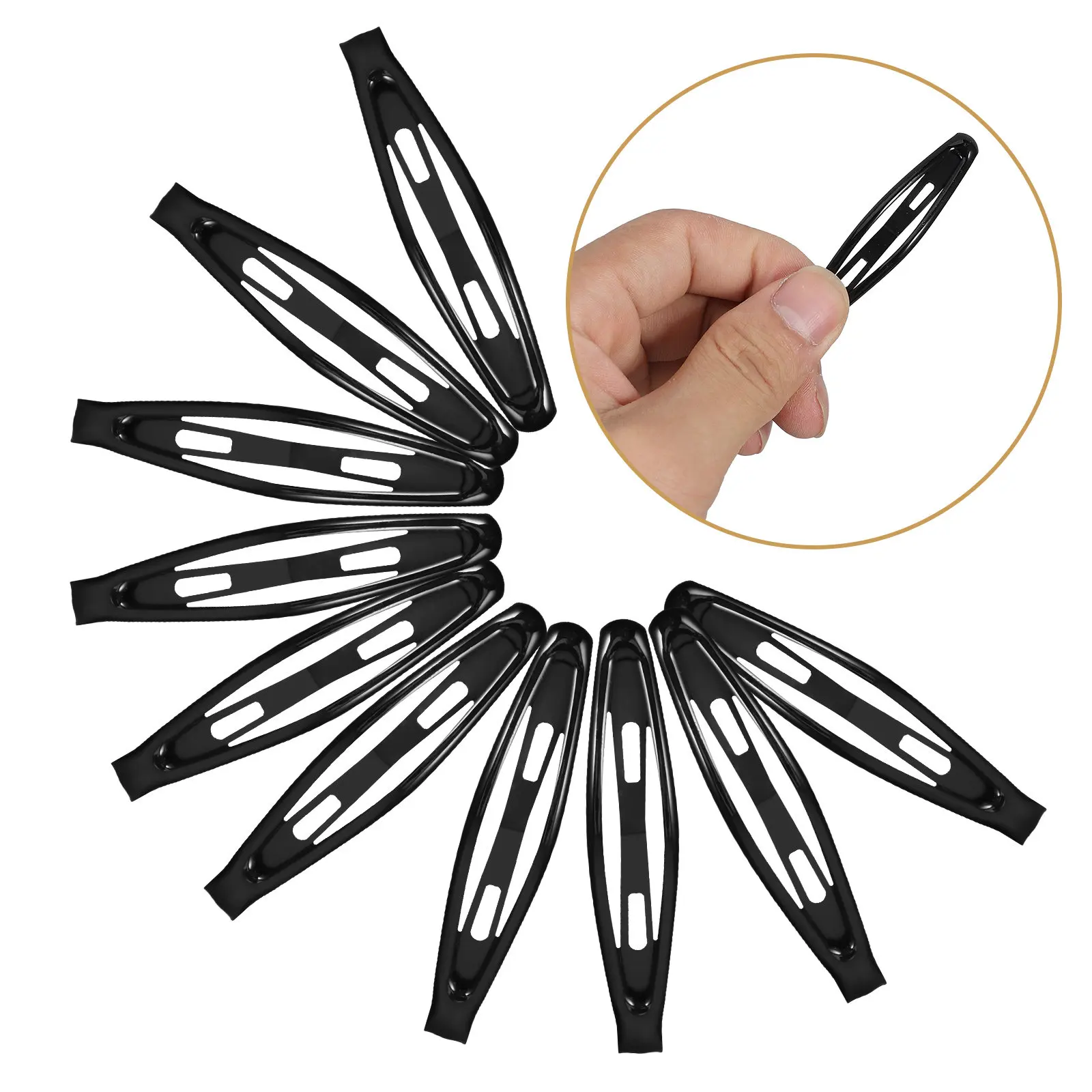 

10 Pcs Hair Clips Hair Clips For Kids Girls Snap Hairpins Black Barrettes Colorful Accessories Hair Care Styling Pins