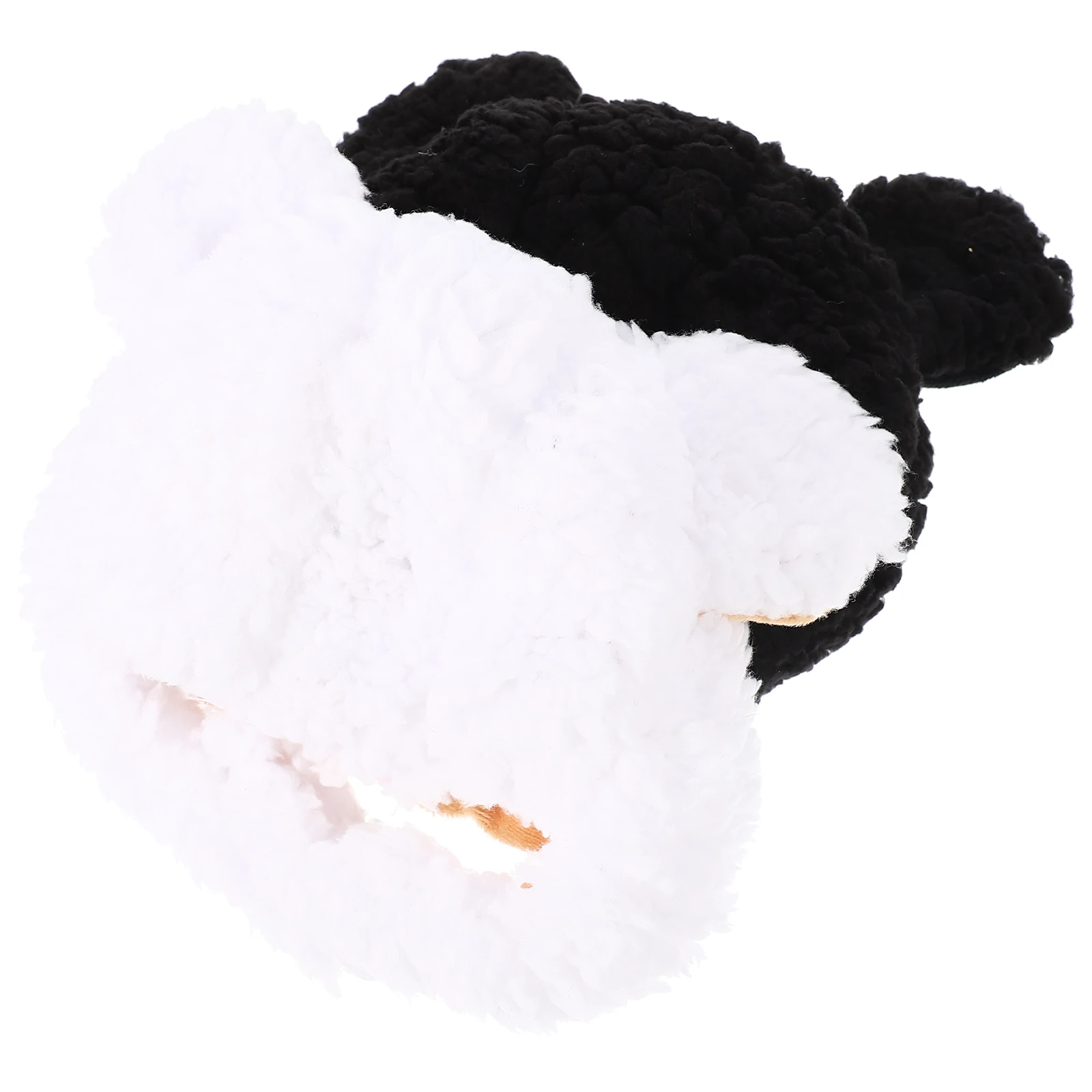 

2 Pcs Cartoon Shape Warm Cotton Polyester Dog Cat Hat Photo Prop Puppy Cartoon Hat For Pets Cap Winter Travel Protective