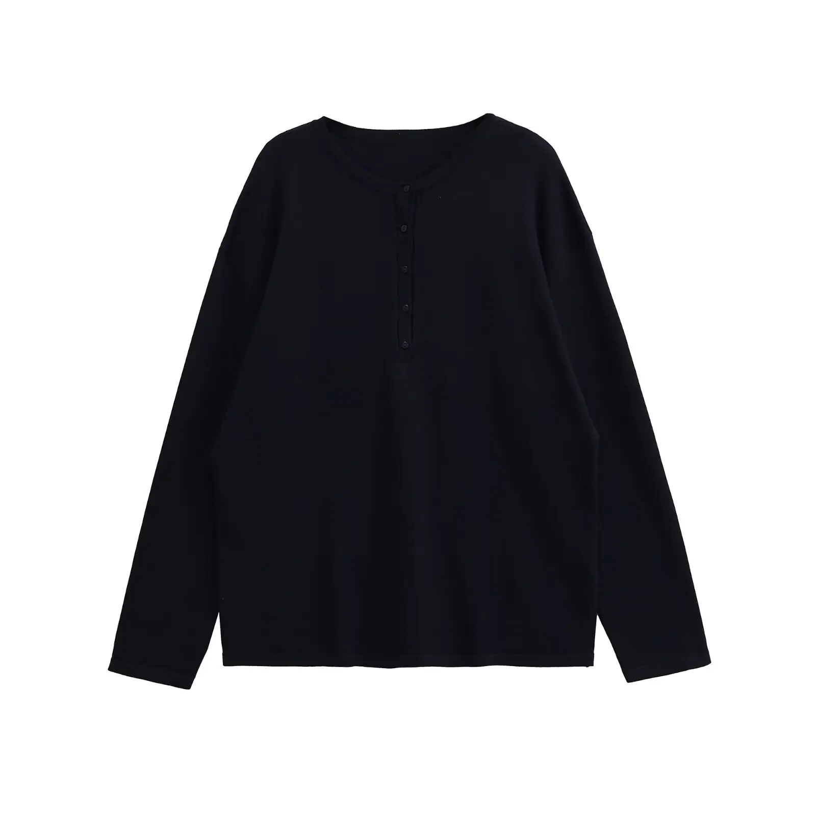 

BSK&TRAF2025 women's autumn new solid color simple casual versatile round neck long-sleeved plain knit sweater pullover