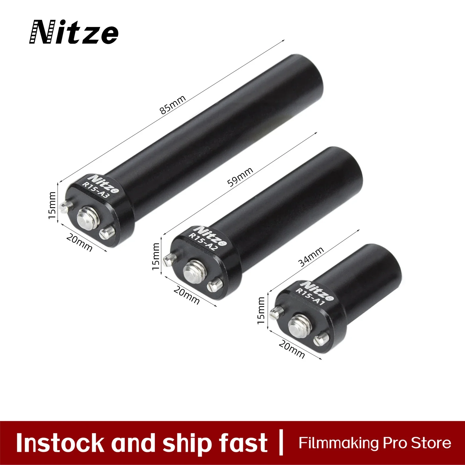 Nitze 15mm Aluminum Rod (1/2/3