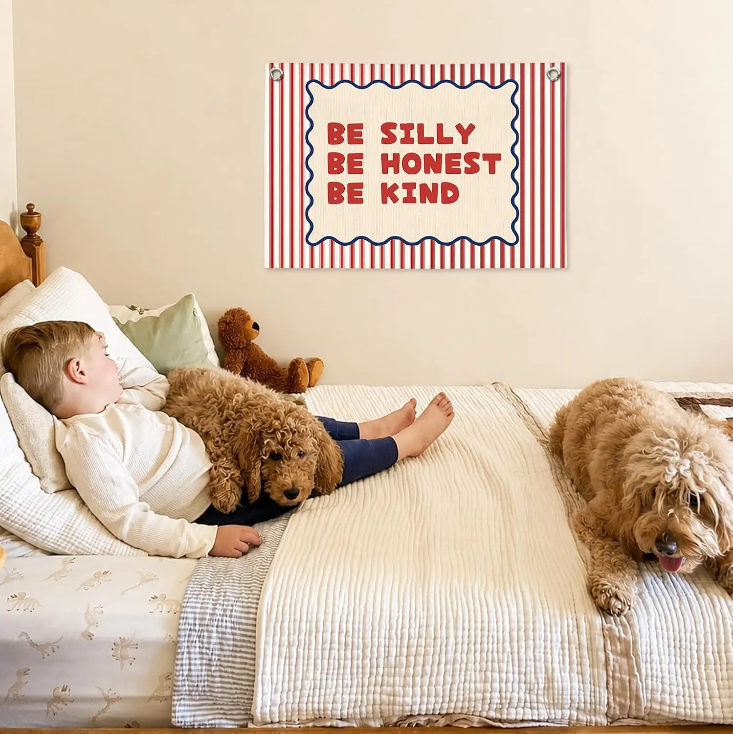 Flagicts 100% Polyester Be Silly Be Honest Be Kind Nursery Flags