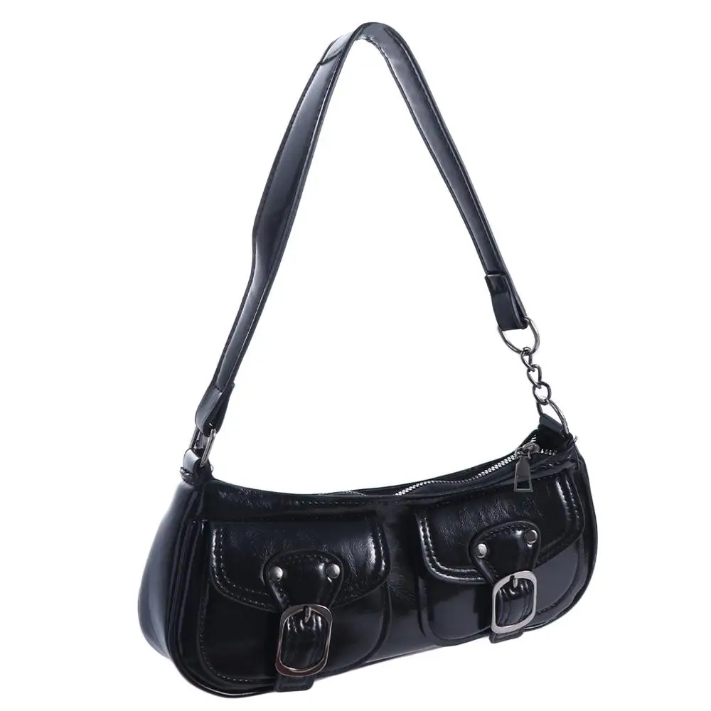 

Винтажная сумка-багет с новым дизайном и пряжкой, в стиле Y2K, готическая, панк, повседневная, для дерзких девушек, женская