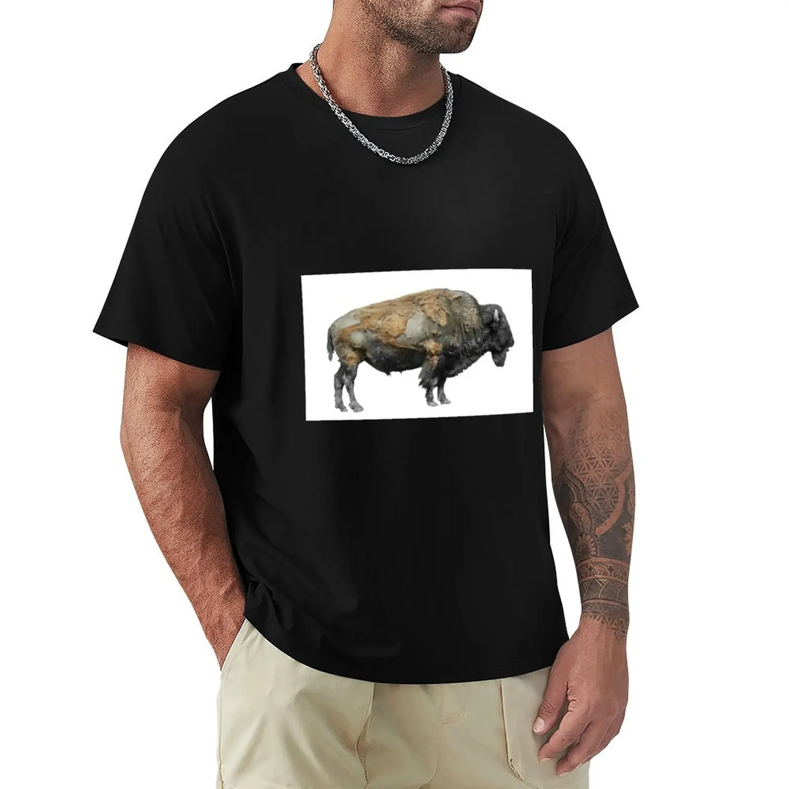 

American bison T-Shirt Art Pattern Printed Casual Top