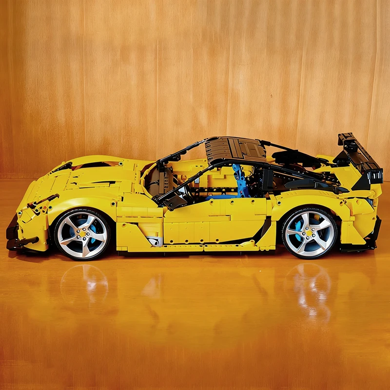 Neuer MOC 184900, detaillierter, einzigartiger technischer Supersportwagen, Maßstab 1:8, Modellbausteine, Ziegel, DIY-Puzzle, Spielzeug, Weihnachtsgeschenke