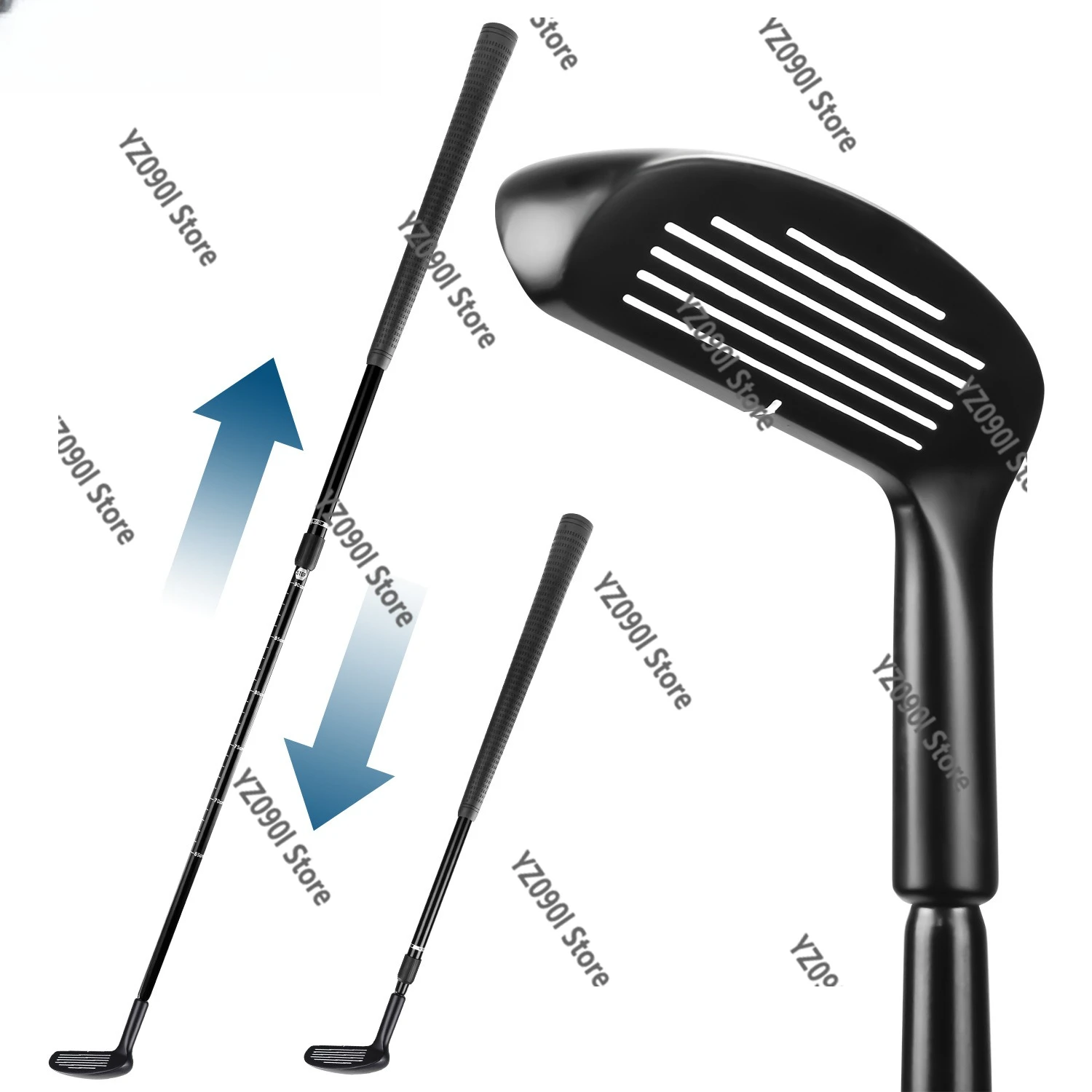 

Golf Telescopic Club | Zinc Alloy Double-Sided Cutting/Putter/Bunker Rod - Multifunctional Golf Gear