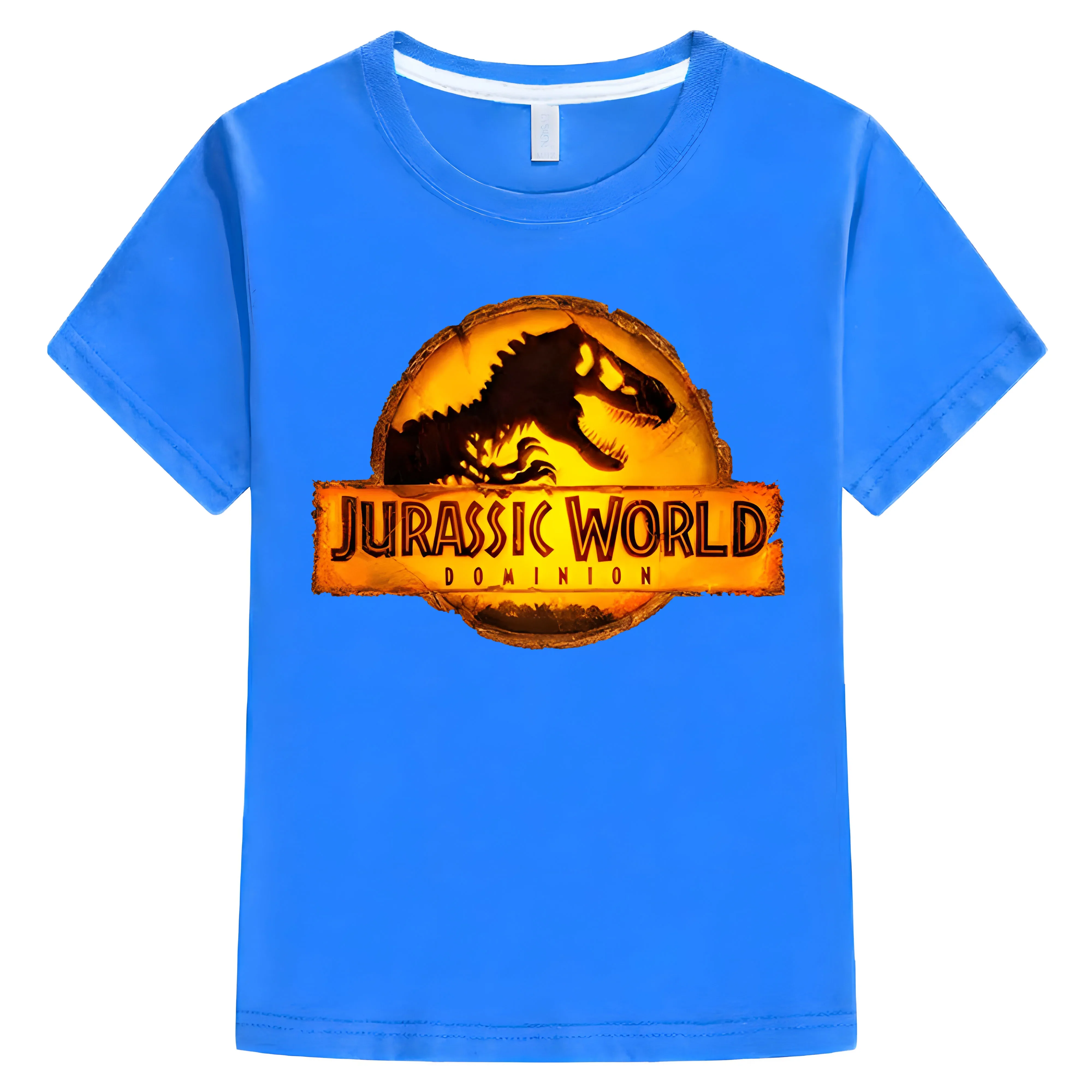 Summer 100% Cotton Children Short Sleeves T-shirt Jurassic World Dominion Boy Girls T Shirt Casual Kids baby Clothing