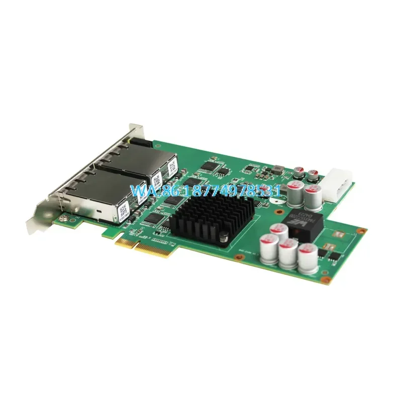 Wmwmnu 4 Port PoE PCIe X4 TSN Network Adapter Card Internal Wired Compatible with Win 7 8 10 Linux