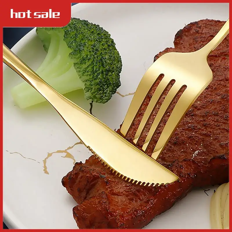 

A21I-24 шт., набор столовой посуды из нержавеющей стали, столовые приборы, ложка, вилка, нож, столовые принадлежности в стиле вестерн, столовые приборы, столовые приборы высокого качества, зеленое золото