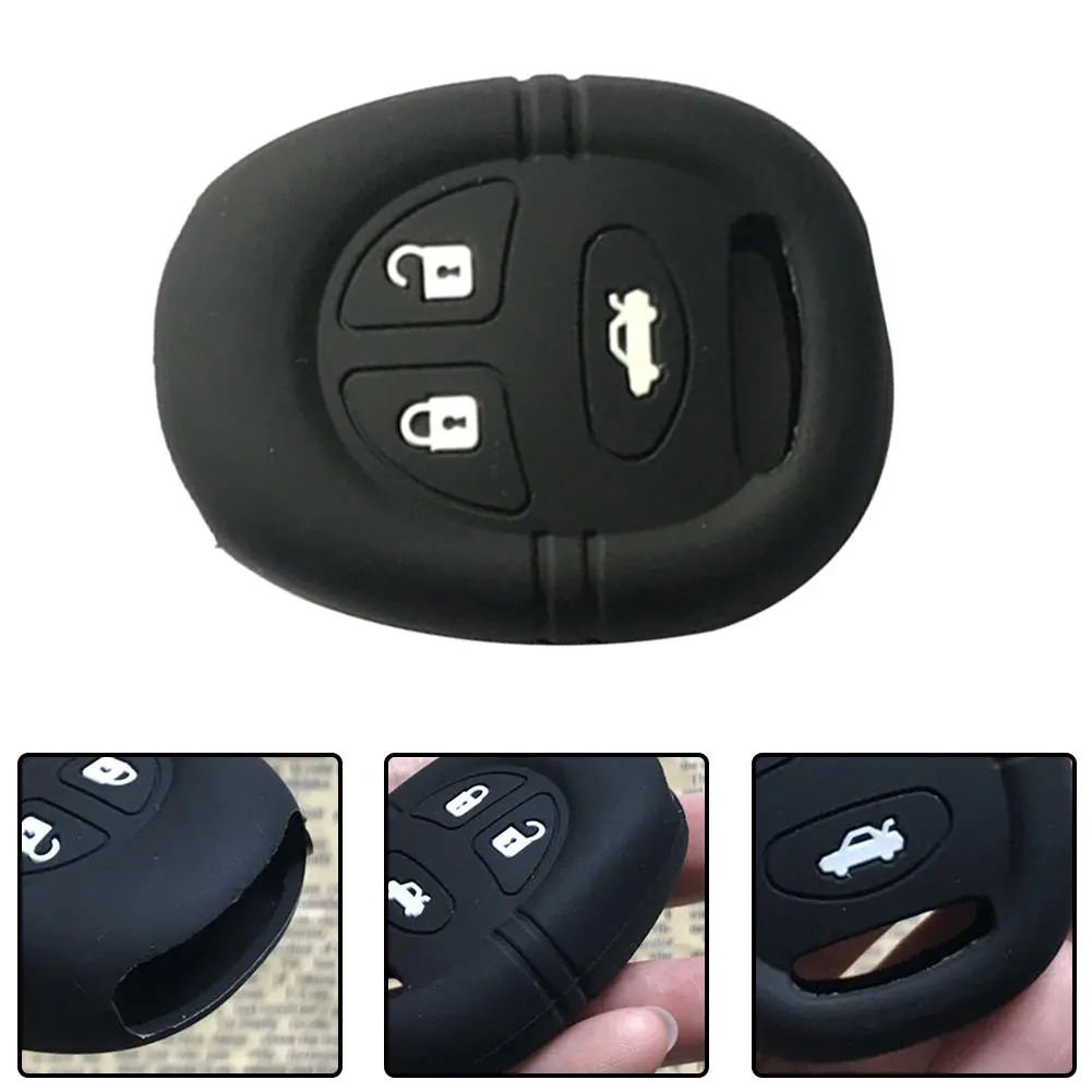 Simplifie sua gerenciamento de chave com capa de chave de silicone para Saab 93 95 Fob Remote Holder 3 botões Mantém suas chaves no pedido