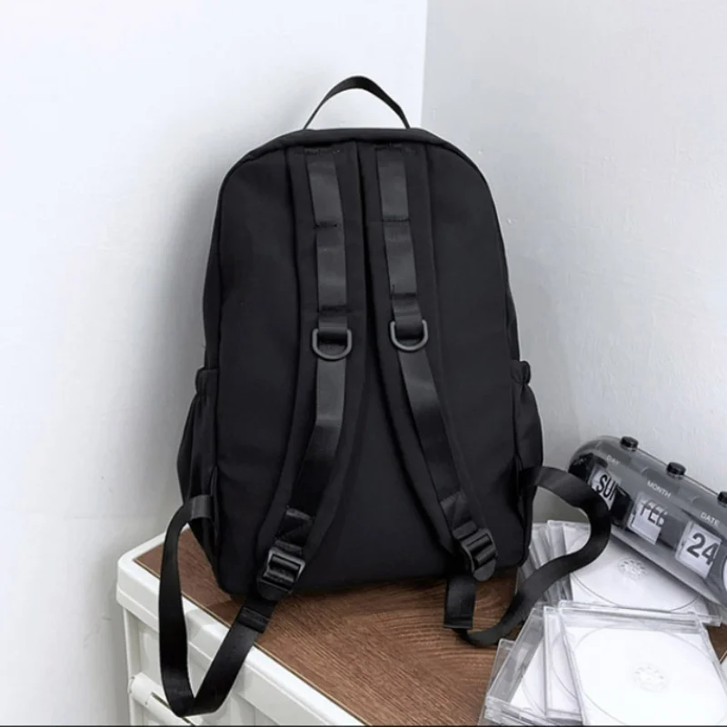 Large Capacity Schoolbag Black Waterproof Student Bag Casual Large Capacity Travel Classic Shoulder Bag Shoulder Bag Handbag