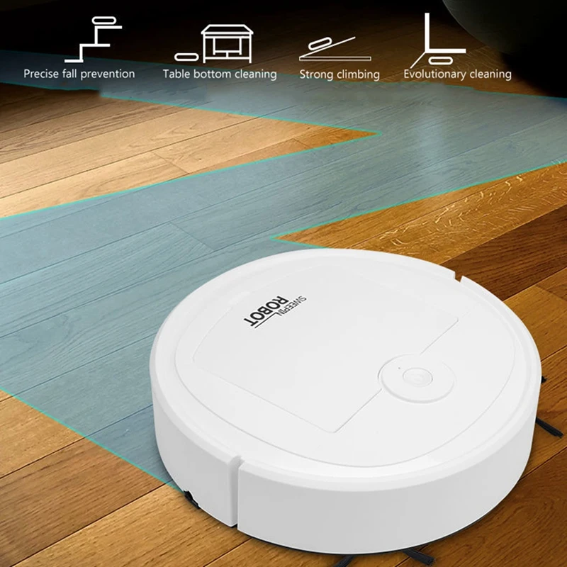 Robotic Vacuum Intelligent Low Noise Floor Sweeper Dust Catcher Carpet Cleaner