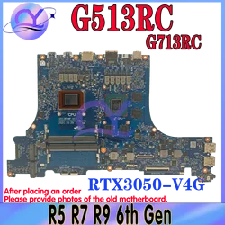 Płyta główna KEFU G513R dla ASUS G513RC G713R G713RC płyta główna laptopa R5 R7 R9 6. generacji RTX3050